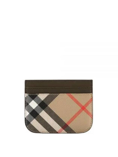 Check Card Wallet Beige - BURBERRY - BALAAN 2