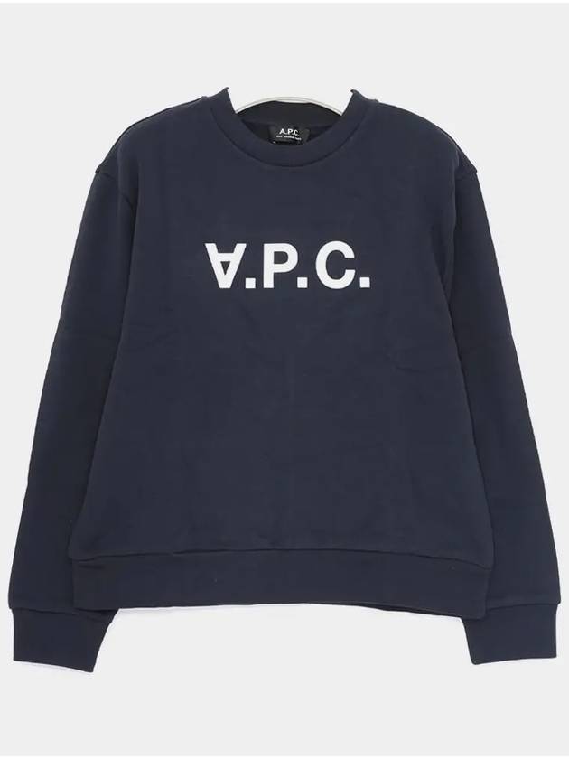 Elisa Logo Print Sweatshirt Navy - A.P.C. - BALAAN 2