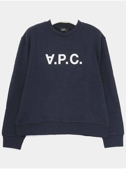 Elisa Logo Print Sweatshirt Navy - A.P.C. - BALAAN 2