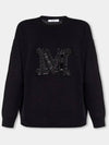 Women's Palato M Logo Knit Top Black - MAX MARA - BALAAN 2