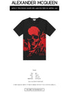 Skull Printing Short Sleeve T-Shirt Black Red - ALEXANDER MCQUEEN - BALAAN 3