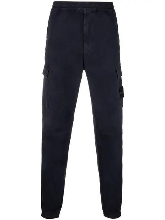 Men's Wappen Patch Straight Pants Navy - STONE ISLAND - BALAAN 2