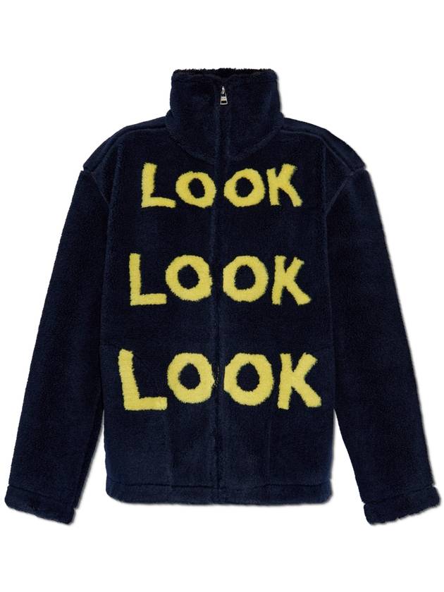 JW Anderson Fleece Sweatshirt With Print, Women's, Navy Blue - JW ANDERSON - BALAAN 1