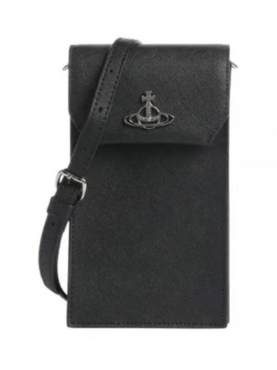 Saffiano Phone Case Cross Bag Black - VIVIENNE WESTWOOD - BALAAN 2