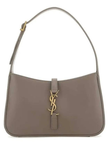 Le 5 A 7 Smooth Leather Hobo Shoulder Bag Grey - SAINT LAURENT - BALAAN 1