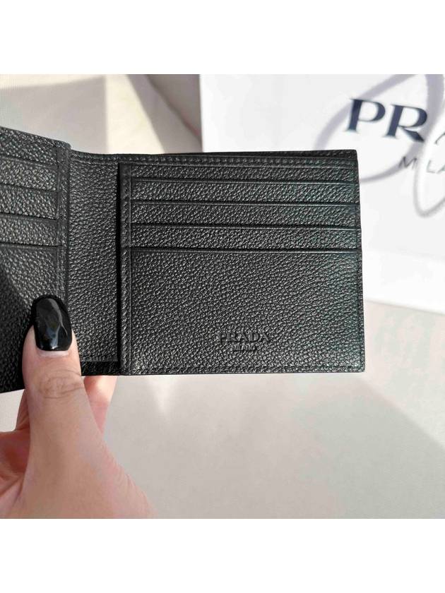 Triangle Logo Vitello Micro Grain 3 fold Half Wallet 2MO100 2CB2 F0002 - PRADA - BALAAN 8