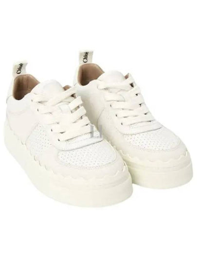 Lauren Lace Up Low Top Sneakers White - CHLOE - BALAAN 2