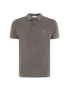 Compass Patch Short Sleeve Polo Shirt Grey - STONE ISLAND - BALAAN 2