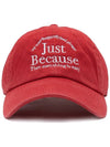 JUST BECAUSE WASHED BALL CAP RED - POLYGRAM - BALAAN 4