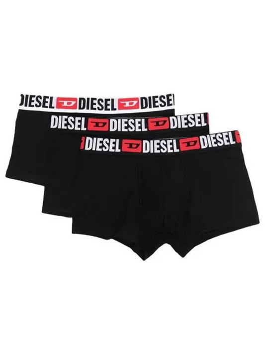 All-Over Waist Logo Band Briefs 3 Pack Black - DIESEL - BALAAN 2