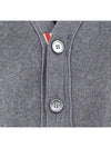 Milano Stitch 4-Bar Cardigan Medium Grey - THOM BROWNE - BALAAN 7