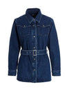 Zoe Belt Denim Jacket Indigo - A.P.C. - BALAAN 3