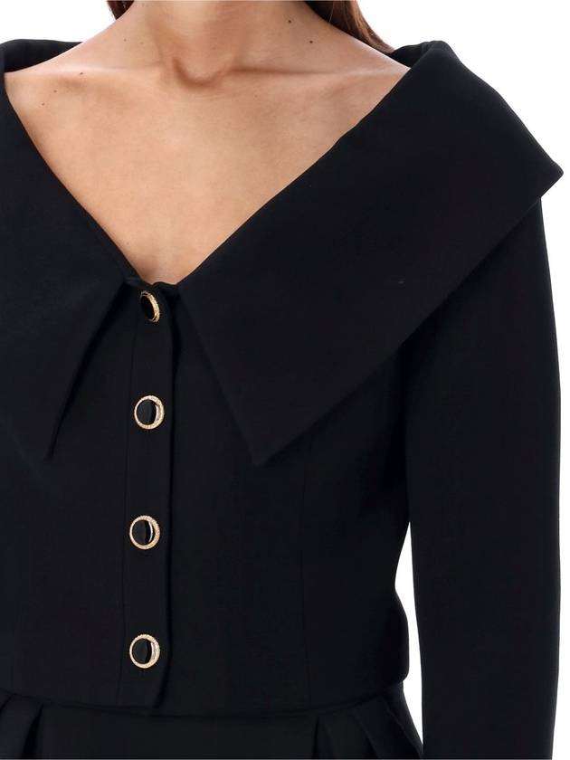 Off shoulder wool jacket black - ALESSANDRA RICH - BALAAN 4