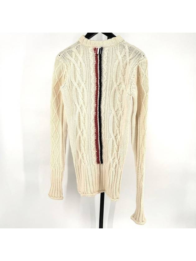 Aran Cable Baeksamseon Women s Knit Sweater - THOM BROWNE - BALAAN 1