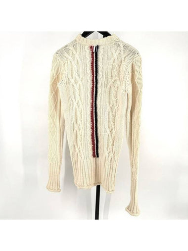 Aran Cable Baeksamseon Women s Knit Sweater - THOM BROWNE - BALAAN 1