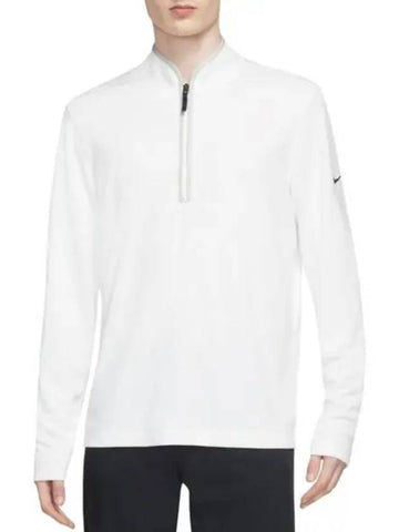 Men's Dri Fit Victory Half Zip Long Sleeve T-Shirt White - NIKE - BALAAN 1