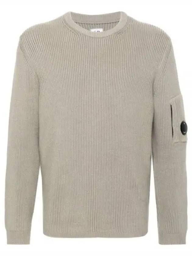 Full Rib Crew Neck Knit Top Beige - CP COMPANY - BALAAN 2