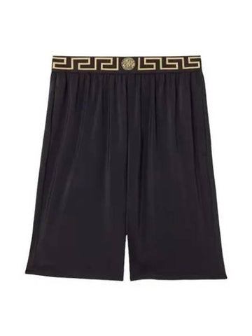 Pants Bermuda Greek Short Black - VERSACE - BALAAN 1