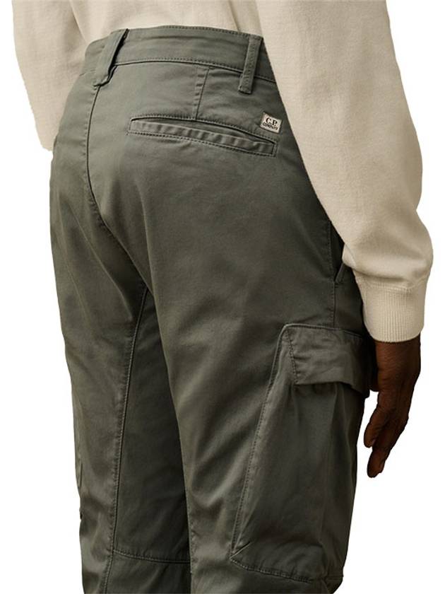 Stretch Sateen Ergonomic Cargo Pants Grey - CP COMPANY - BALAAN 7