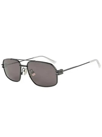 Eyewear Double Bridge Metal Sunglasses Black - BOTTEGA VENETA - BALAAN 1