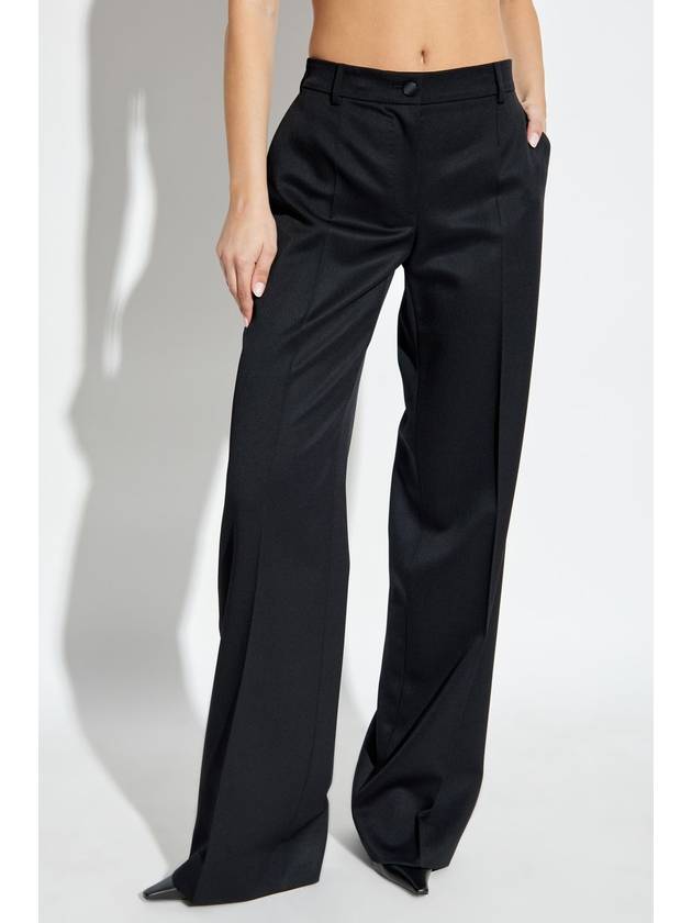 Dolce & Gabbana Wool Trousers, Women's, Black - DOLCE&GABBANA - BALAAN 3