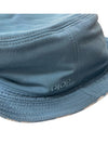 Embroidered Logo Reversible Cotton Bucket Hat Blue - DIOR - BALAAN 6