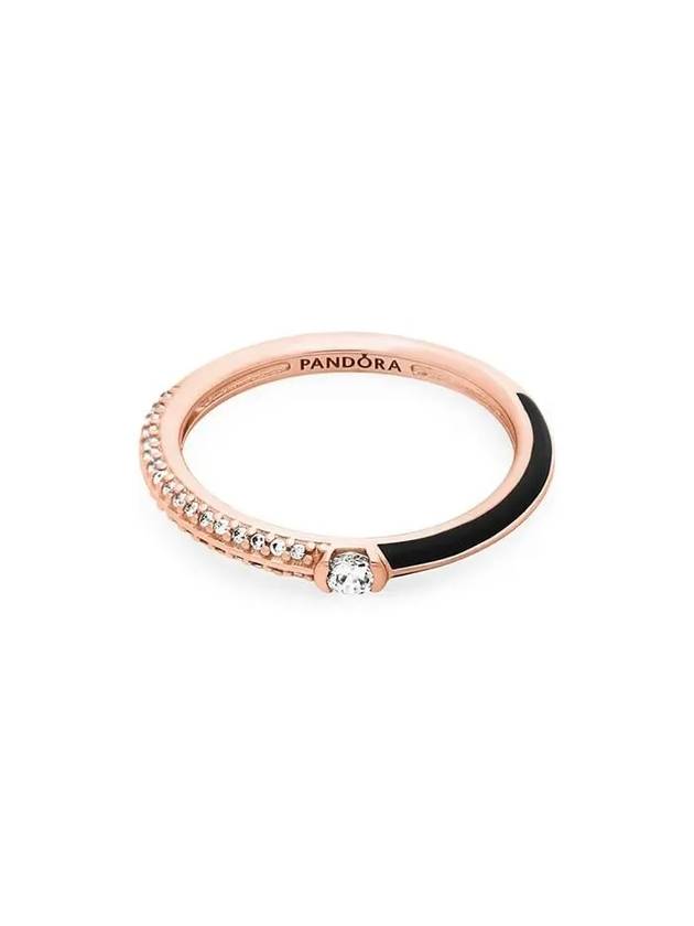 Me Pave Dual Ring Gold Black - PANDORA - BALAAN 2