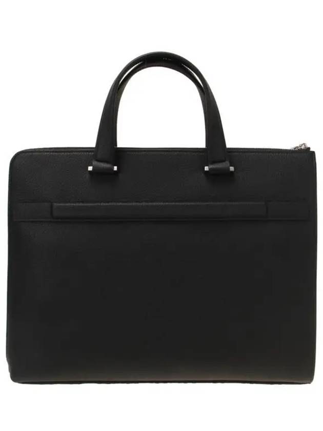 Gancini Business Leather Briefcase Black - SALVATORE FERRAGAMO - BALAAN 4