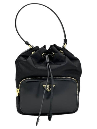 Women s Re Nylon Brushed Bucket Bag Black 1BH038R789F0002 - PRADA - BALAAN 1