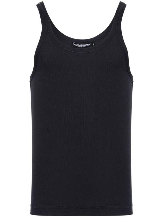 fine ribbed cotton tank top G8PA8TFU7AV - DOLCE&GABBANA - BALAAN 1