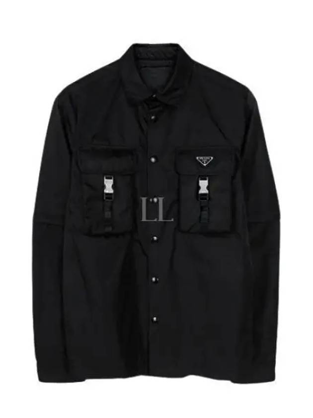 Re-Nylon Shirt Jacket Black - PRADA - BALAAN 2