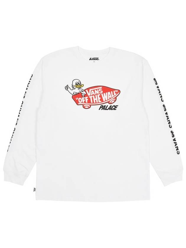 x Vans Duck Out Long Sleeve White - PALACE - BALAAN 1