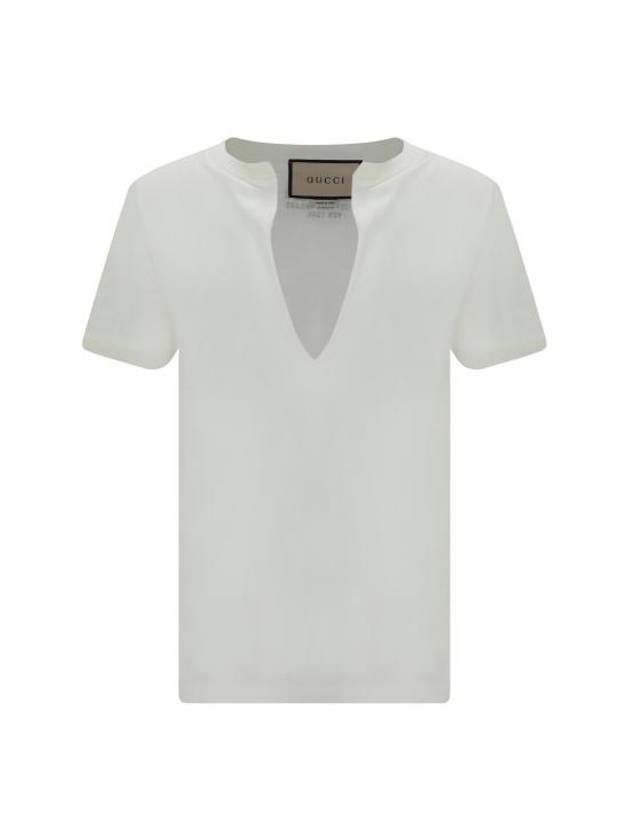 Monogram Logo Cotton Short-Sleeve T-Shirt White - GUCCI - BALAAN 2