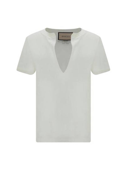 Monogram Logo Cotton Short-Sleeve T-Shirt White - GUCCI - BALAAN 2