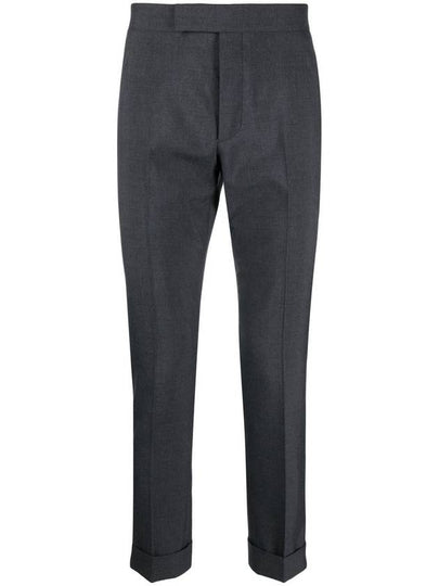 School Uniform Mid Rise Skinny Slacks Dark Navy - THOM BROWNE - BALAAN 2