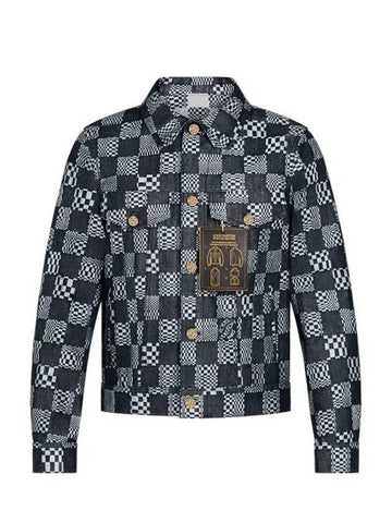 Distorted Damier Denim Jacket Blue - LOUIS VUITTON - BALAAN 1