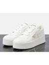 Downtown Bold Leather Low Top Sneakers White - PRADA - BALAAN 2