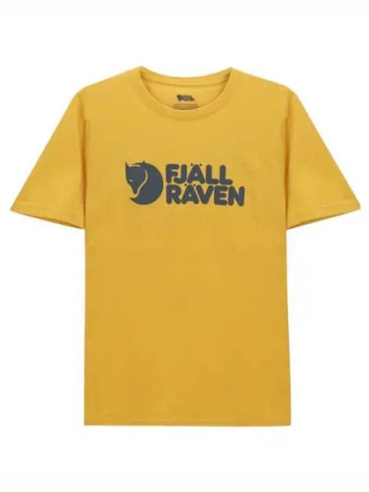 Men s Logo T Shirt Ocher Short Sleeve Tee - FJALL RAVEN - BALAAN 1