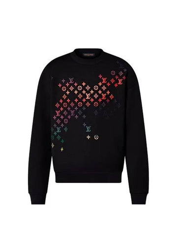 Embroidered cotton sweatshirt black 1AFB68 - LOUIS VUITTON - BALAAN 1