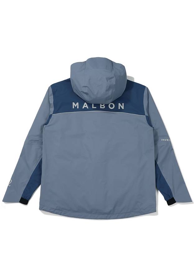 2 IN 1 HOODIE PADDED JACKET BLUE MAN - MALBON GOLF - BALAAN 3