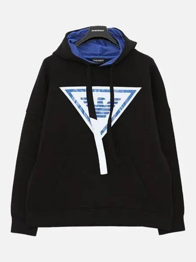 Eagle Logo Hoodie Black - EMPORIO ARMANI - BALAAN 2