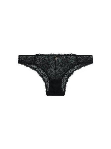 UNDERWEAR Women s Flower Lace Ribbon Briefs Black - EMPORIO ARMANI - BALAAN 1