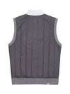 Men s color block knit windproof full zip up vest 2102GXVA GREY - BLACK&WHITE - BALAAN 2