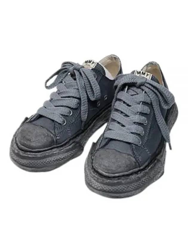 Peterson 23 Canvas Lace Up Low Top Sneakers Black - MIHARA YASUHIRO - BALAAN 1