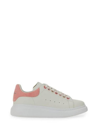 Oversized Leather Low Top Sneakers White Pink - ALEXANDER MCQUEEN - BALAAN 2