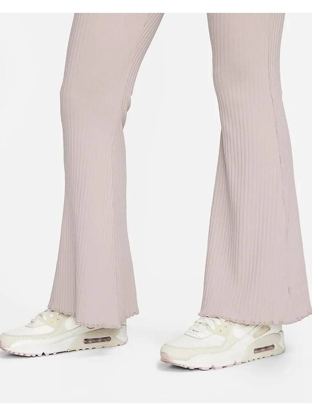 Tight fit high waist ribbed pants DV7869 272 pink beige WOMENS S M Asian - NIKE - BALAAN 4