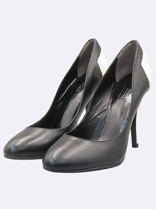 Armani Black White Leather Pumps Women s Shoes 230MM - GIORGIO ARMANI - BALAAN 6