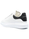 Black Tab Leather Low Top Sneakers White - ALEXANDER MCQUEEN - BALAAN 4