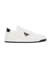 Downtown Leather Low Top Sneakers White - PRADA - BALAAN 1