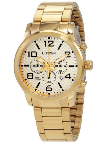 Citizen Chronograph Quartz Champagne Dial Men's Watch AN8052-55P - CITIZEN - BALAAN 1